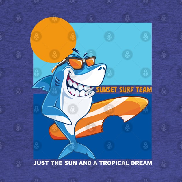 Sunset surf team - Just the sun and a tropical dream by Darkside Labs